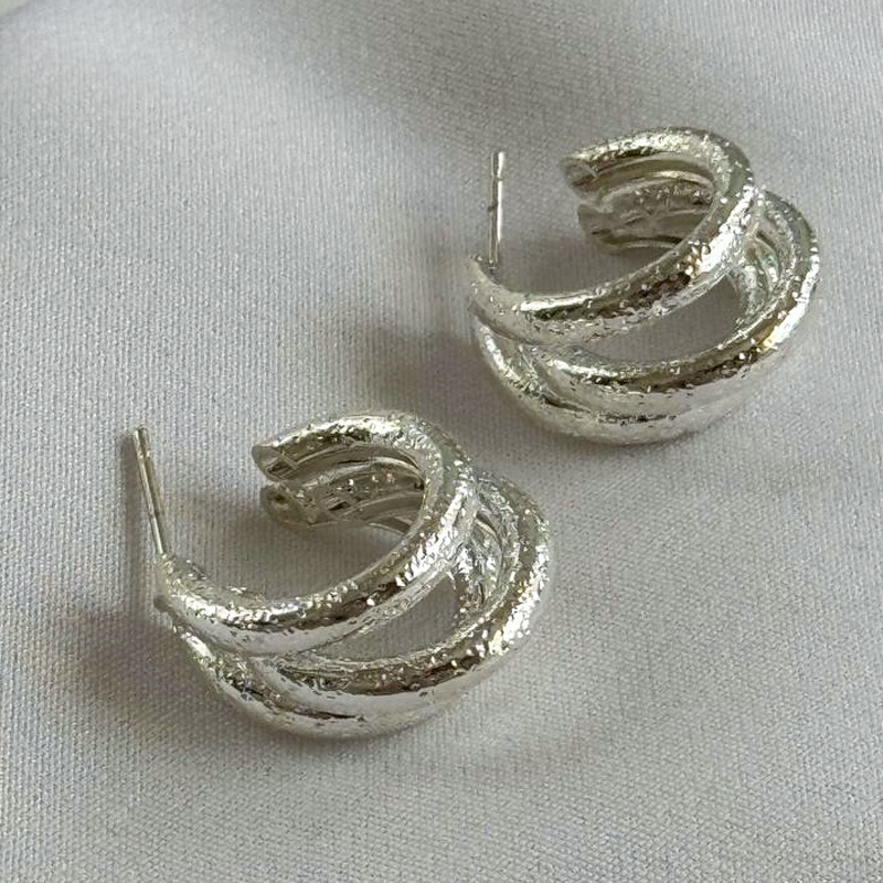 گوشواره مینیمال 3 حلقه