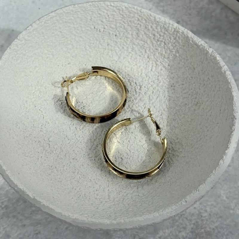 گوشواره پلنگی حلقه ای تصویر 2